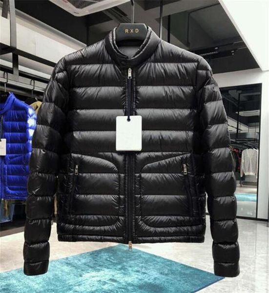 

winter 2020 down jacket for men with thick white duck down portable stand-up collar jacket for warm jacket outdoor, Black