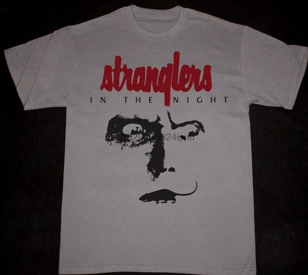 

the stranglers in the night mens grey t shirt punk rock new wave charcoal tee