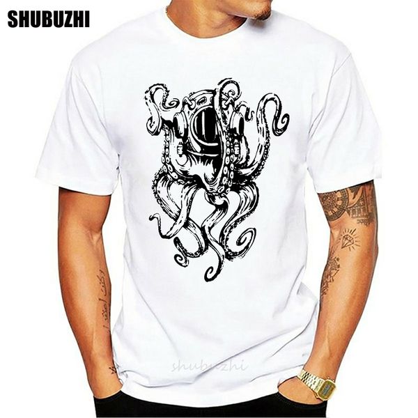 

immersioni футболка octopus uomo divertente diver mare профондо комплект оборудование top мода футболка мужчины хлопок марка teeshirt
