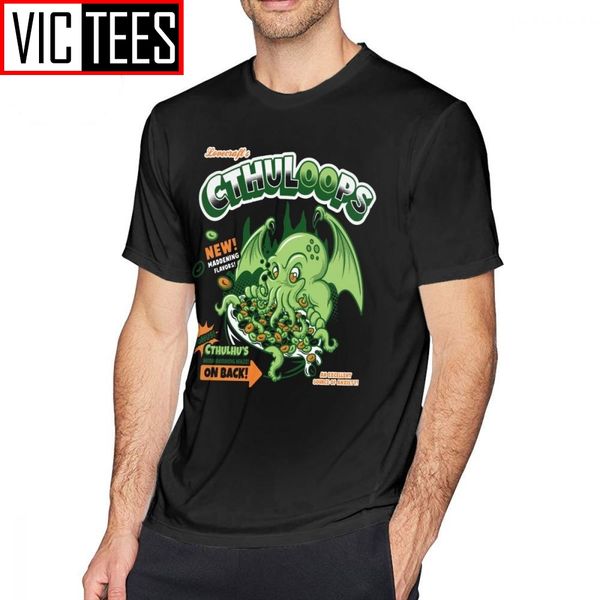 

mens cthulhu t shirts cthuloops all new flavors t-shirt 100% percent cotton print tee shirt man summer funny tshirt