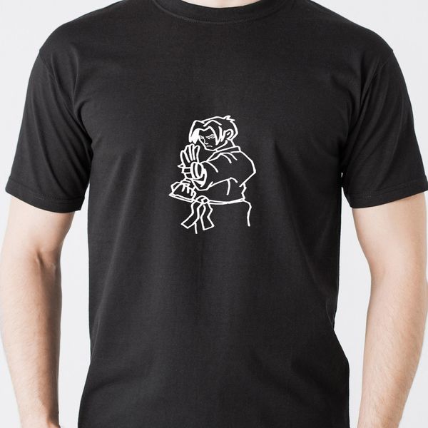 

2019 new summer tee shirt karaty kung fu tae kwon do jujitsu black belt chuck ninga walker funny t-shirt cool t-shirt
