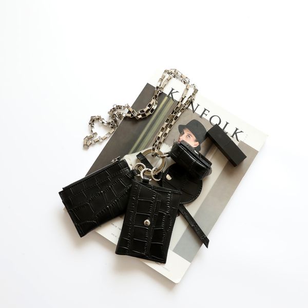 

fashion wild concave shape crossbody bag for women removable chains crocodile pattern small bag ring mini strap female bags