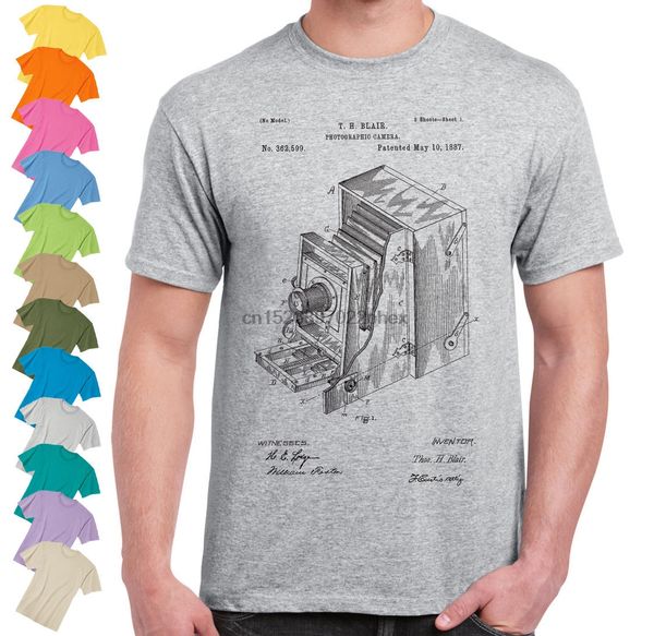 

pgraphic camera vintage old patent design mens t-shirt tee present gift men t shirt