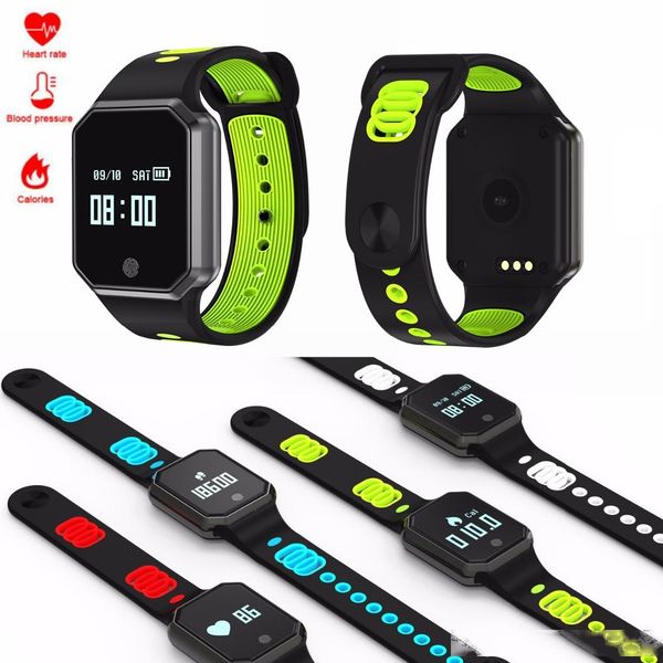 

qw11 smart watch 0.95inch waterproof oled fitness tracker bracelet heart rate blood pressure monitor smart wristband