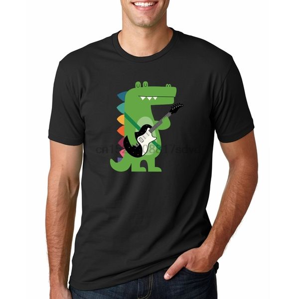 

latest design punk style croc t shirt men punk crocodile guitar t-shirt rock roll dead metal music tshirt cartoon printed tees