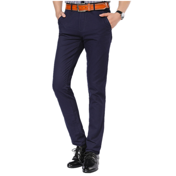 

men's pants 2021 spring summer men cotton business casual slim trousers clothing pantalon kleding drop selling products, Black