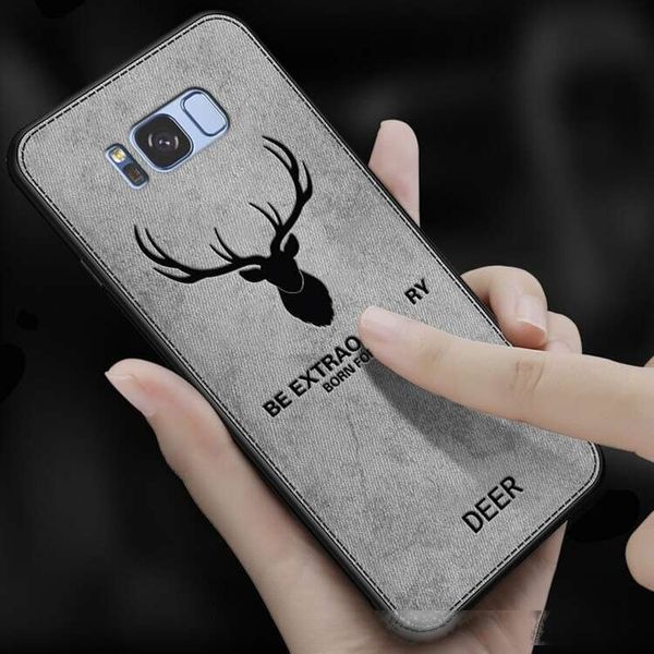 

fabric cloth deer phone back cover case for samsung s10 plus e a10 a30 a40 a50 a60 a70 m10 m20 m30 vintage cute