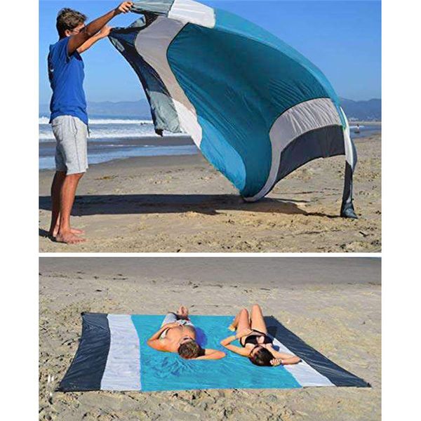 

outdoor pads beach blanket mat picnic large sand compact for 7 persons water proof and quick drying mady
