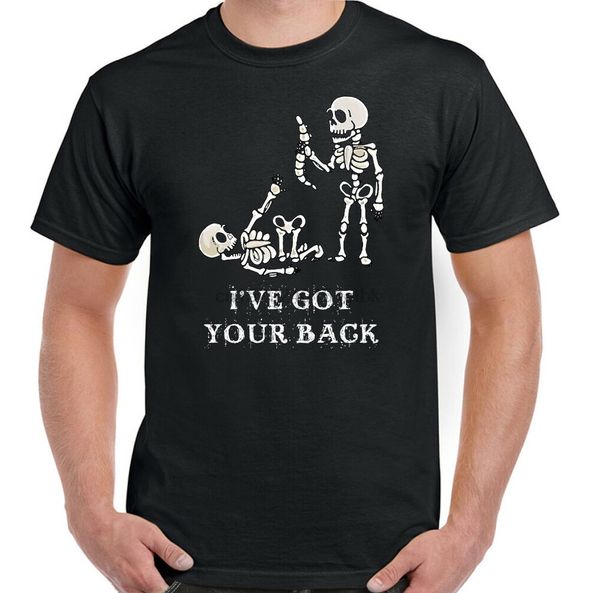 

ive got your back t-shirt halloween mens funny skull skeleton tee