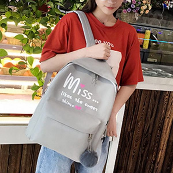 

4pcs/set women school backpacks nylon schoolbag for teenagers girls student book bag boys satchel bolsas mochilas sac