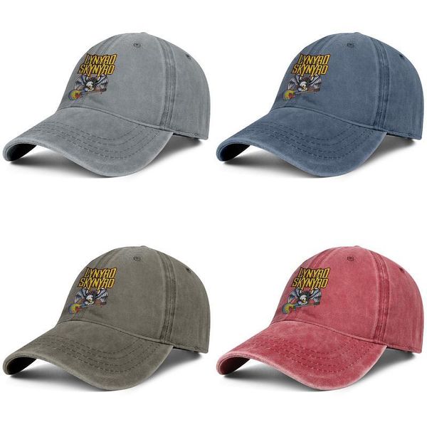 

men women lynyrd skynyrd god and guns fashion denim baseball cap cool washed dad hat adjustable vintage ball southern by the grace of, Blue;gray