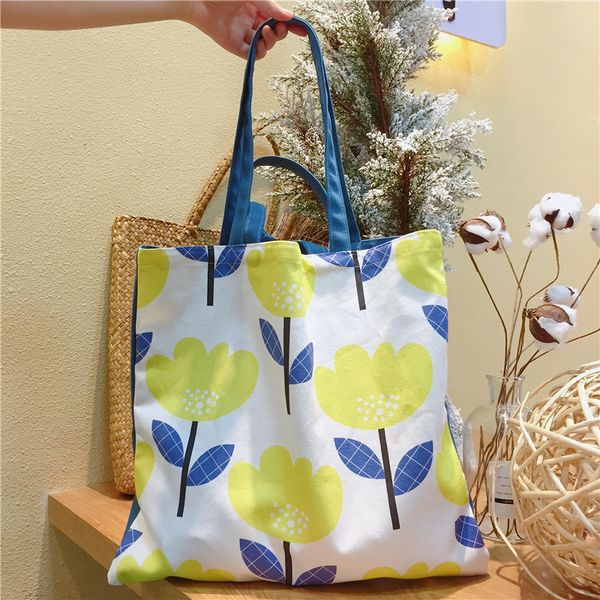 

2020 canvas shoulder bags women designer fashion printing style tote bags for lady retro shopping carrier ethnic shoulder