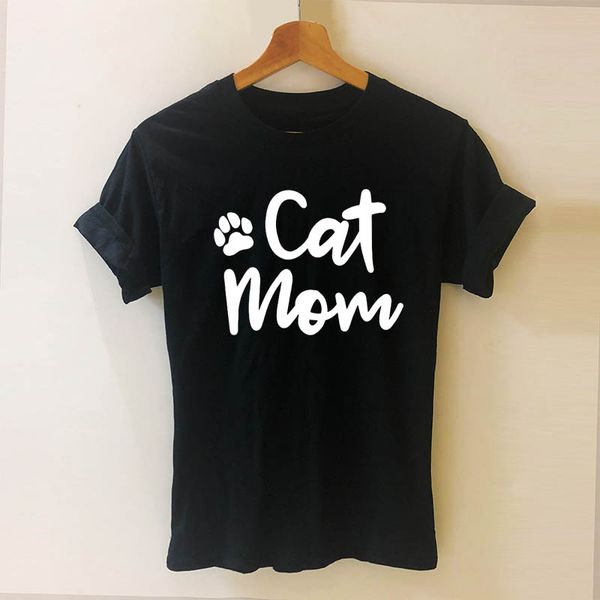 

cat mom paw letters harajuku t shirt funny teeshirt women clothing short sleeve cotton tees dropshipping