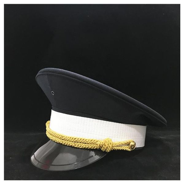 

new men hat black cotton hat captain guard 3 size, Blue;gray