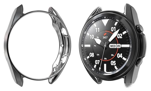 

ultra slim protector case for samsung galaxy watch 3 45mm 41mm watch3 plating tpu smart watch cover protective bumper soft shell