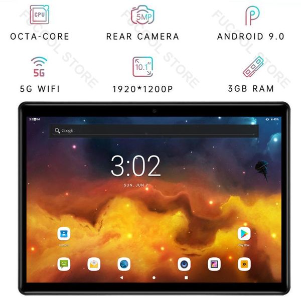 

android tablets 10 inch mtk6762 octa core android 9.0 1920*1200 ips 5g wifi gps 4g phone call 10 inch tablets es ru in stock