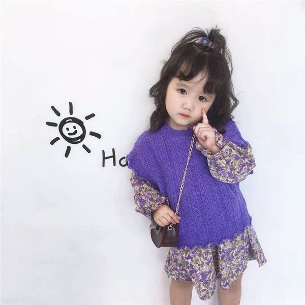 

020 spring 020 springskirt and autumn new girls' baby pastoral style lace stand collar dress children's baby chiffon printed skirt, Black;gray