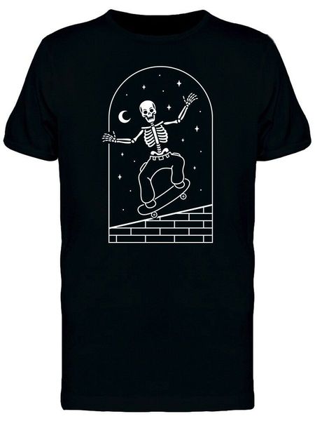 

skeleton skateboarder night tee men's
