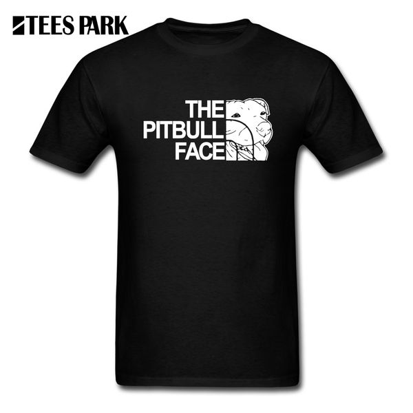 

2020 the pitbull face funny design luxury pit bull man tshirt short sleeve tee shirts new arrival men's humorous t shirts