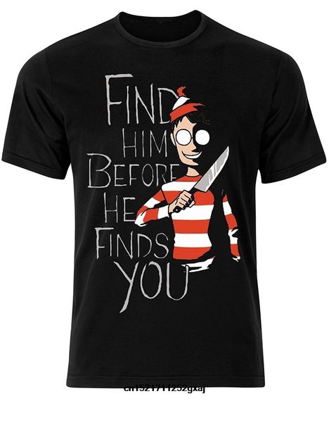 

мужчины тенниска где уолли (waldo) найти его, прежде чем он находит вас моду tshirt топ тенниска новизну тенниски женщин