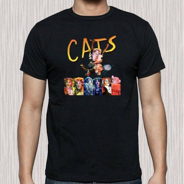 

cats musical broadway show poster logo mens black t-shirt size s to 3xl