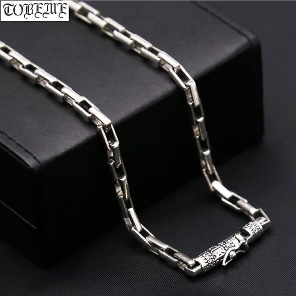 

chains 5mm 100% 925 silver man necklace thai tibetan six words