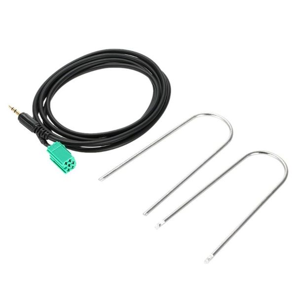 

car aux stereo audio line input adapter cable 3.5mm for mp3 + removal tool for 2005-2011 clio megane hot