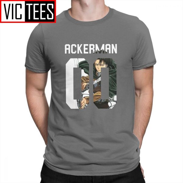 

men's attack on titan tees livai ackerman t-shirts pure cottons male t shirts s-6xl summer plus size