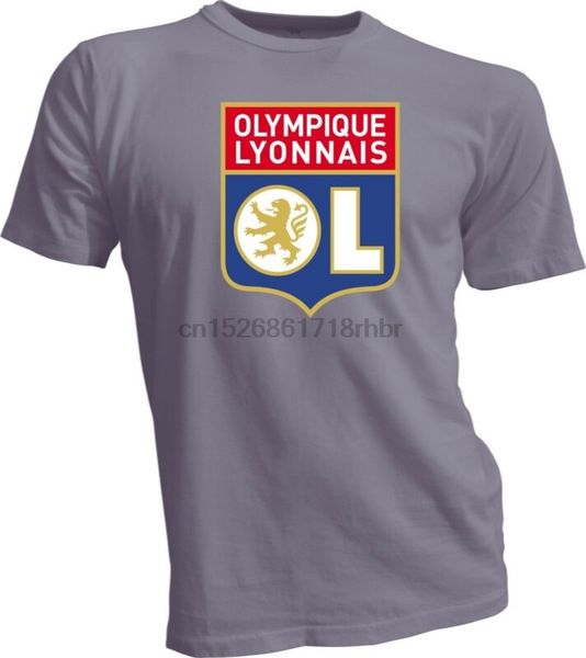

olympique lyonnais les gones france ligue 1 football soccer gray t-shirt new s
