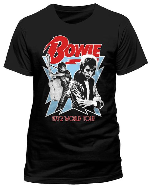 

david bowie world tour 't-shirt - neuf & officiel men t shirt fashion game shirt tee short sleeve