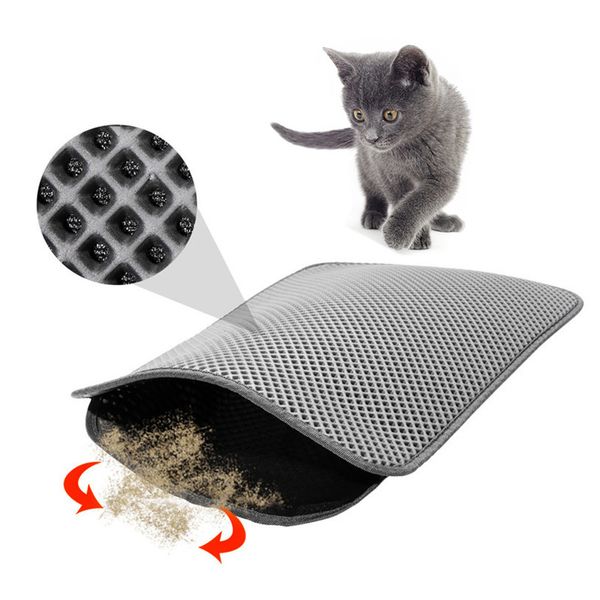 

cat beds & furniture waterproof litter tray mat eva double layer pet dog trapper mats non-slip sleep feeding pad cats accessories