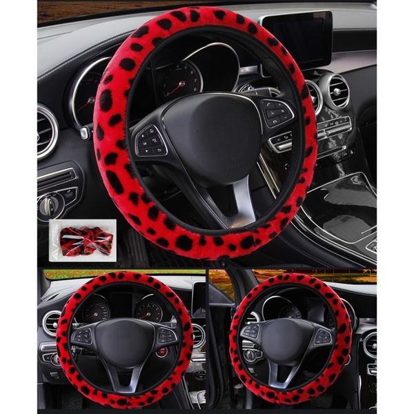 

car steering wheel cover braid on the wheel covers handle plush set sponge auto protector universal auto interior accessories