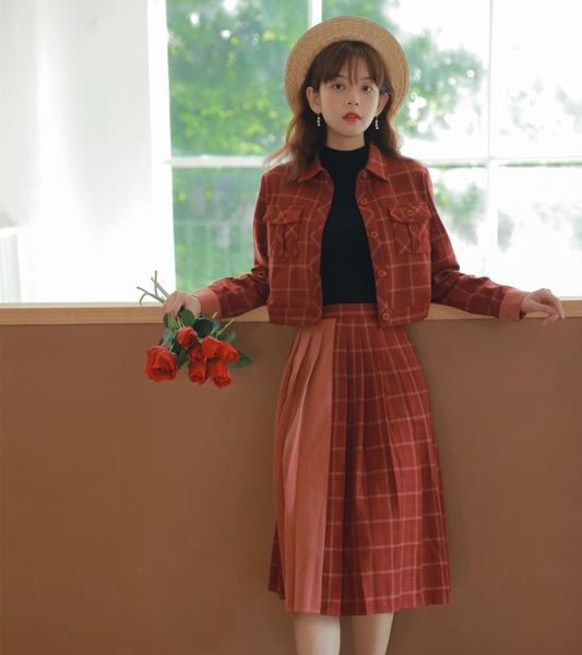 

two-piece women will restore ancient ways grid new design brief paragraph coat bust skirt suit price above, Gray