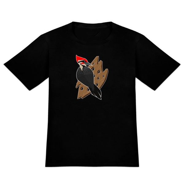 

дятел на дереве с дыры men's новизна t-shirt высокое качество футболочку