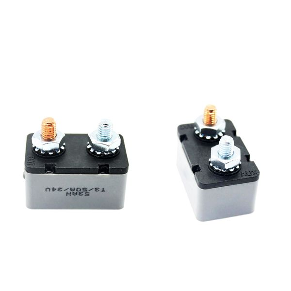 

2pcs car marine boat audio circuit breaker manual reset fuse holders 20a 50a