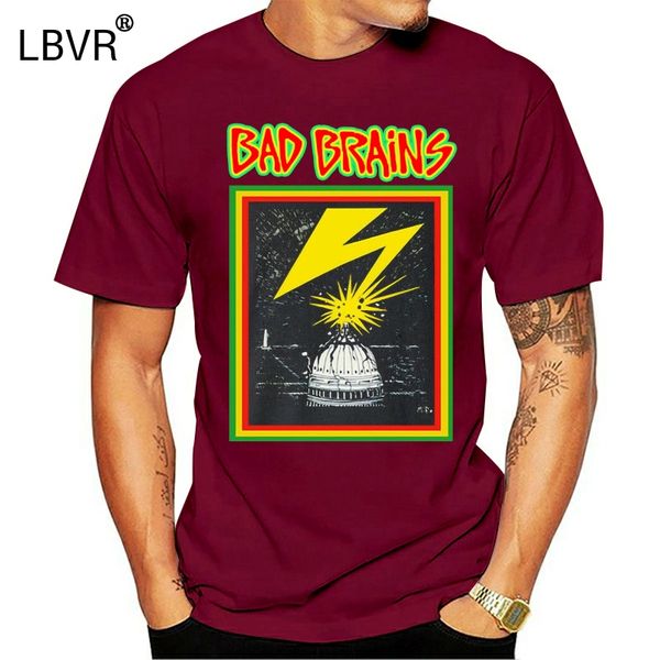 

bad brains - capitol men t-shirt yellow black 100% cotton sizes s-5xl