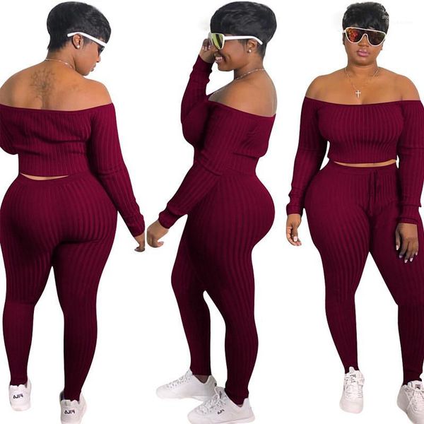 

casual slim sport clothes designer long sleeve slash neck sets spring women solid color tracksuits fashion, Gray