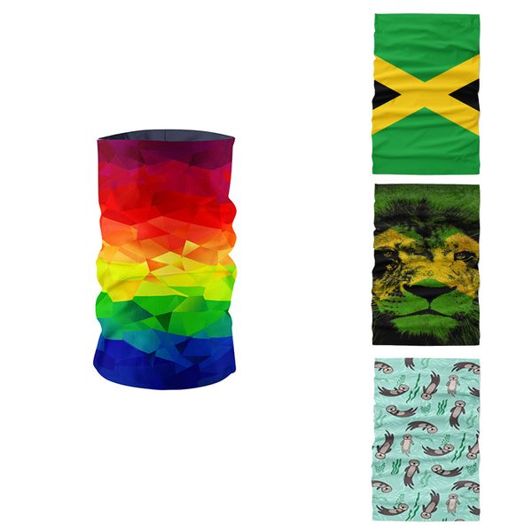 

shawls novelty printed headband magic bandana microfiber seamless tubular hijab neck tube sports scarf mask headwear kerchief, Blue;gray