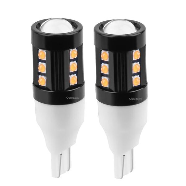

2pcs new t15 w16w wy16w 912 921 led car wedge tail brake light turn signal lamp auto backup reverse bulbs daytime running lights
