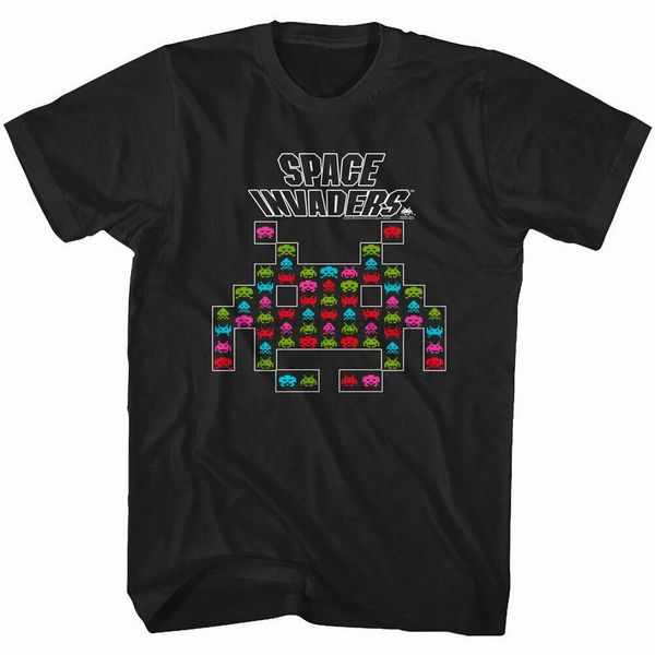 

space invaders vintage aliens arcade game mens t shirt fitness tee shirt
