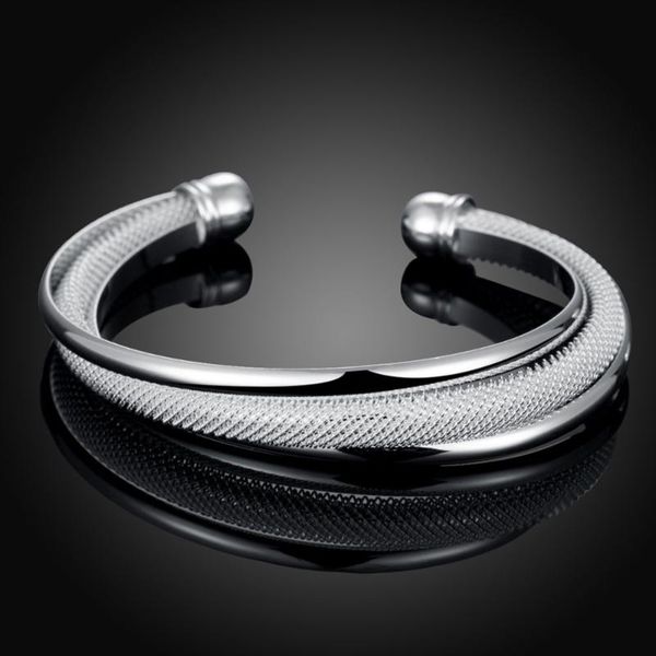 

b019 simple new factory wholesale silver bangle jewelry silver plated jewelry cute women classic bracelet, Black