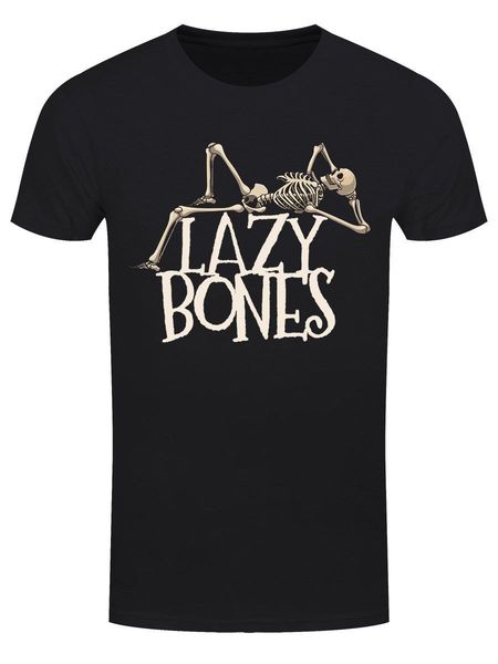 

lazy bones men's black t-shirt hip hop clothing cotton short sleeve t shirt tee tee shirts men o-neck tees
