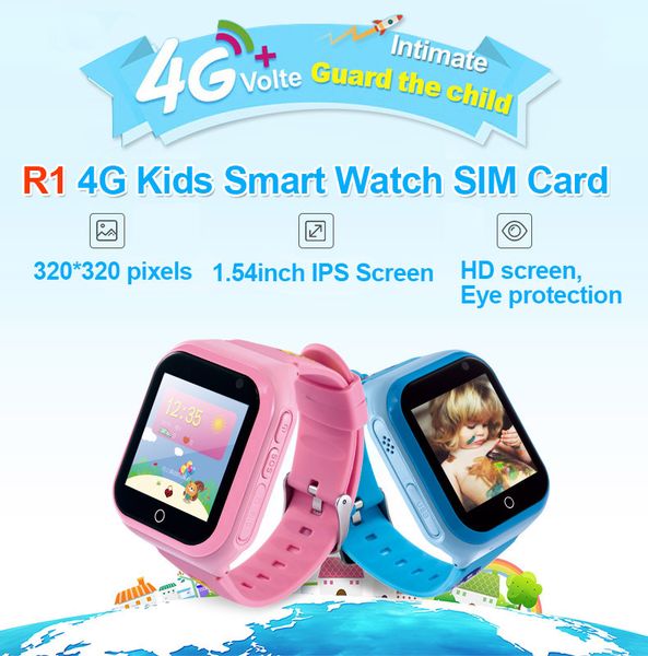 

r1 smart watch sim card 4g wifi network gps position phone call rom 4gb music player p video camera smartwatch for child children