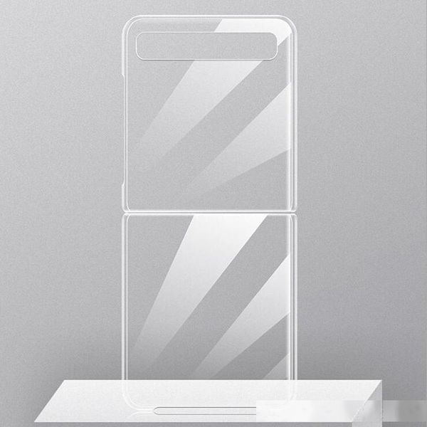 

for samsung galaxy z flip clear pc case slim protective shell shockproof hard cover skin smartphone accessories