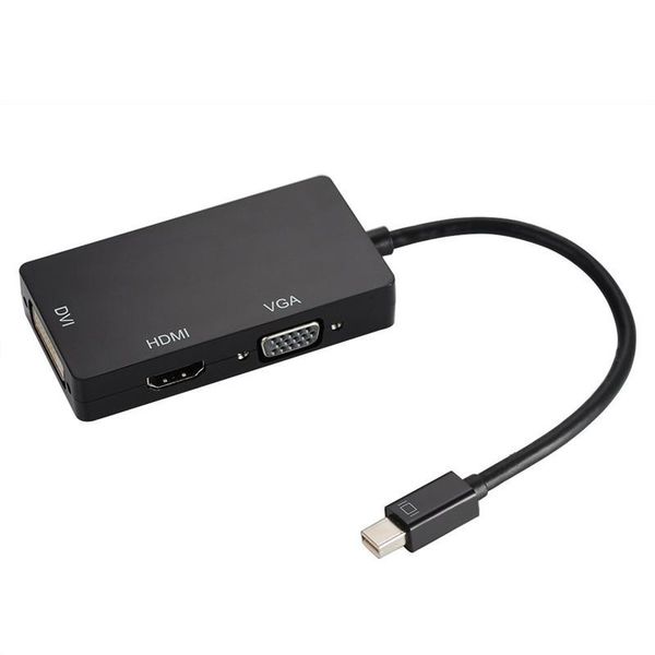 

mini displayport (3 in 1) dp to hdmi dvi vga converter adapter cable 2 color dhl