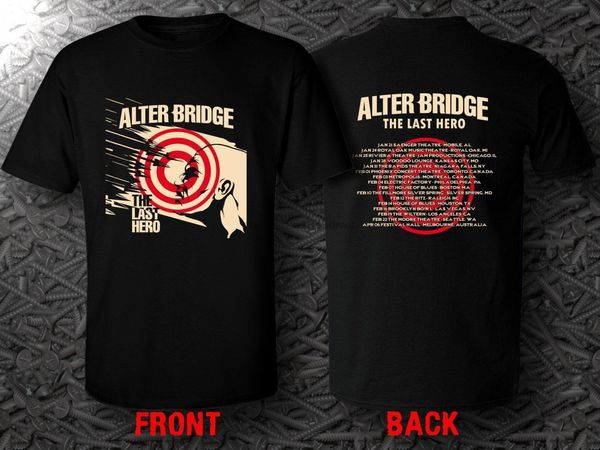 

limited alter bridge the last hero world tour dates 2019 t-shirt size s-5xlshort sleeve male