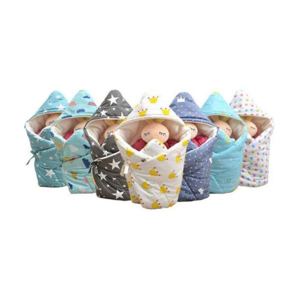 

blankets & swaddling born baby swaddle wrap 100% cotton thick soft infant blanket sleepsack winter