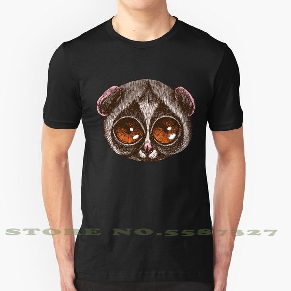 

slow loris cool design trendy t-shirt tee slow loris africa animals artistic asia asian background black character cute