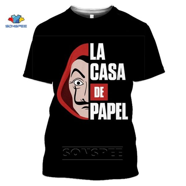 

summer la casa de papel money heist tv series house of paper 3d print shirts humor graphic graphic men clothing