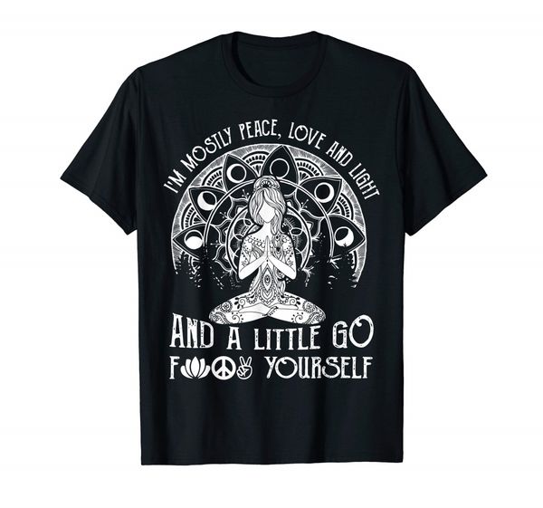 

«м ясно мир любви и света a little go yoga t-shirt